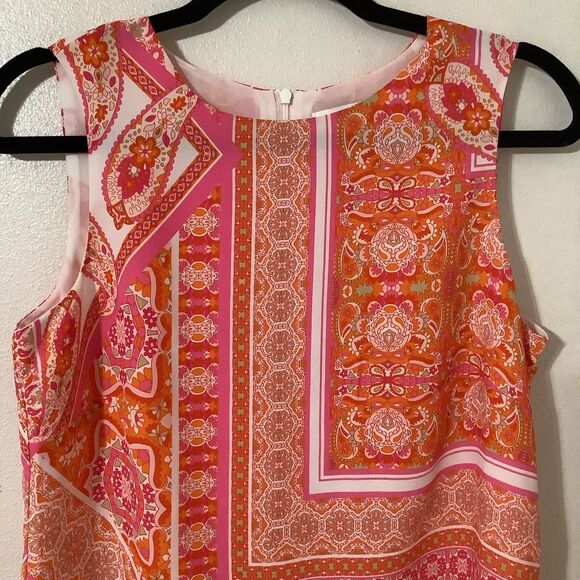 Rose + Olive Colorful Bohemian Paisley Boho Chic Summer Casual Sleeveless Top S - Picture 2 of 8